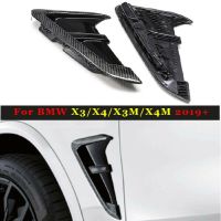 JHTJHNDTGFJHND คาร์บอนไฟเบอร์รถอุปกรณ์เสริม Air Vents Fit สำหรับ2019 + BMW X3 X4 G01 G02 X3M X4M Fender Trim Side Grille