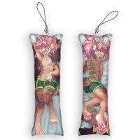 Mini Furry Dakimakura Keychain Anime Double Sided Printed Avery Small Pillow Pendant Cute Otaku Funny Keychain Bag Ornament