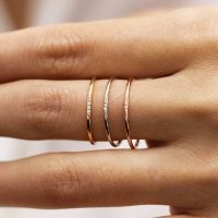 【CC】¤  Rings 1mm Round Minimalist Thin Dainty Stacking Fashion Jewelry 2023 Items KCR101