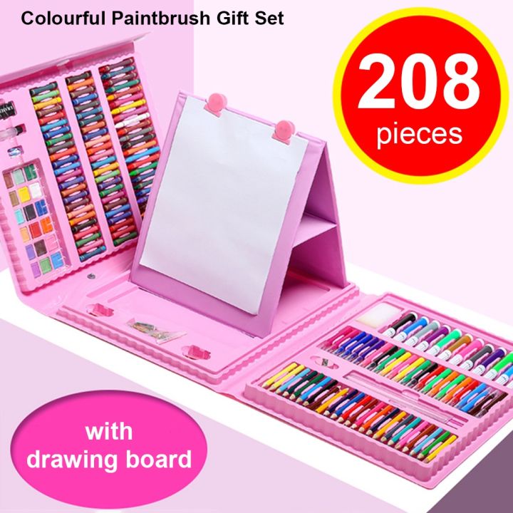 art-drawing-set-children-educational-stationery-supplies-artist-coloring-craft-painting-pens-kit-accessories-blue