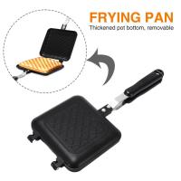 Sandwich Mold Pan Baking Tray Waffle Bread Toast Grill Non-Stick Baking Pan Pancake Maker W7S3