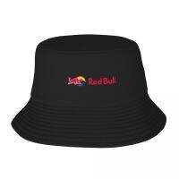 {คุณมีหมวก} Topi Bucket วัวกระทิงแดงสองชั้นสำหรับวันหยุดพักผ่อนอุปกรณ์เสริมหมวกแก๊ปใส่ตกปลาเครื่องดื่มพลังงานสำหรับตั้งแคมป์ผู้หญิงผมบ๊อบพับได้