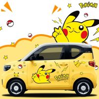 ♙☁✘ Pokemon Waterproof Self-Adhesive Automobile Sticker Mini Body Decorative Stickers Anime Pikachu Pvc Car Sticker Car Styling