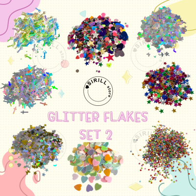 Nail Flakes Set2 ✨ กลิตเตอร์ตกแต่งเล็บ กากเพชร อุปกรณ์แฮนเมด กลิตเตอร์ glitter