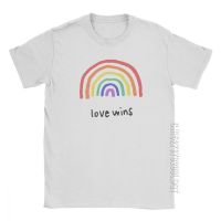 ขายปีใหม่เสื้อยืดคอกลม ผ้าฝ้าย พิมพ์ลาย LGBTQA Pride Love Wins LGBT Pride Gay Legalize Gay สีรุ้ง สําหรับผู้ชายสามารถปรั