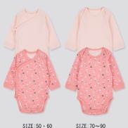 Set 2 chiếc body dài tay Uniqlo chất cotton mềm mịn size 90