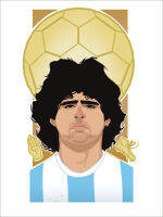 โปสเตอร์นักฟุตบอล Maradona มาราโดน่า โปสเตอร์ติดผนัง ของแต่งบ้าน แต่งห้องนอน 77poster