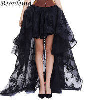 Beonlema Long Skirt Women Gothic Maxi Jupe Sexy Black Skirts Mesh Goth Tutu Skirt Ladies Party Halloween Clothing S-2XL