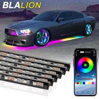 SEAMETAL รถ Underglow Strip Light LED Underbody Remote APP Control RGB Neon Lights บรรยากาศโคมไฟสำหรับตกแต่งรถยนต์