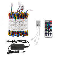 100Pcs (20*5กลุ่ม) + 48คีย์ Dual-หัว Controller + 12V 6A แหล่งจ่ายไฟ + สายไฟ110V ชุด5050 RGB 0.92W 12V Terminal โฆษณา LED โมดูล