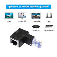 Rj45 Fast Ethernet ชายกับหญิงล่างข้อศอกอะแดปเตอร์ Cat5/6 Ethernet Lan Extension Adapter สำหรับ Router Switch