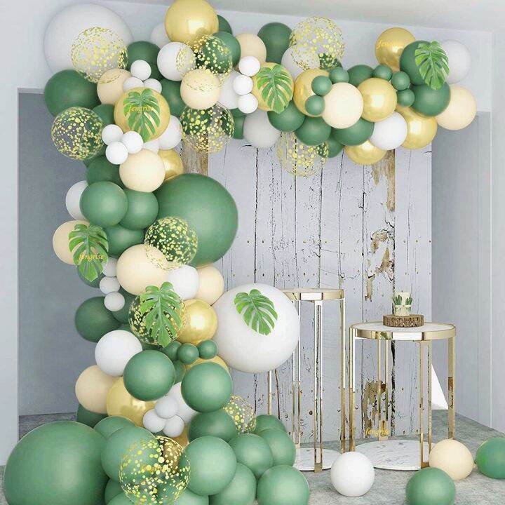 macaron-green-balloon-garland-arch-kit-jungle-safari-theme-birthday-party-decorations-kids-wedding-balloon-baby-shower-boy-decor-balloons