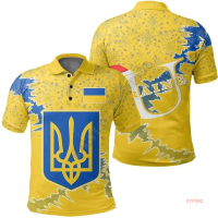 Coat Christmas 2023 Of Ukraine Arms Polo POLO shirt 3D Printed POLO shirts Harajuku Sleeveless Tees Fitness Unisex Tops (FREE NICK NAME LOGO) New polo shirt