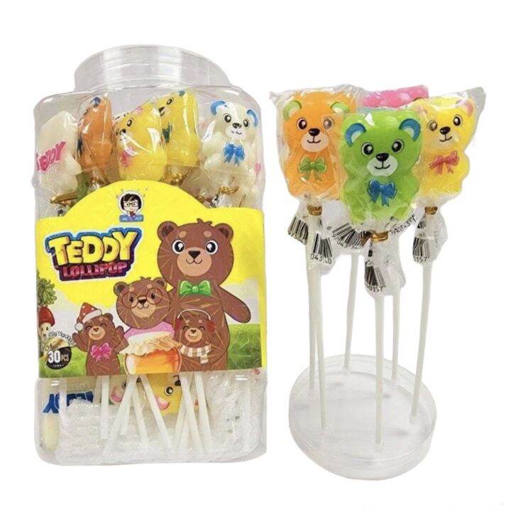 hepin-teddy-lollipop-30pcs-เฮปิน-อมยิ้มหมีเท็ดดี้