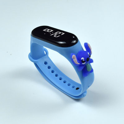 YTMH-Watch LED Cartoon Fashion Electronic WatchDoll Gift Waterproof Watch Green Watch