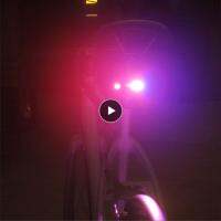 ☃㍿✖ Waterproof Bicycle Tail Light Multi-function Led Lamp Beads Cycling Tail Light Upgrade Red And Blue Warning High-brightness