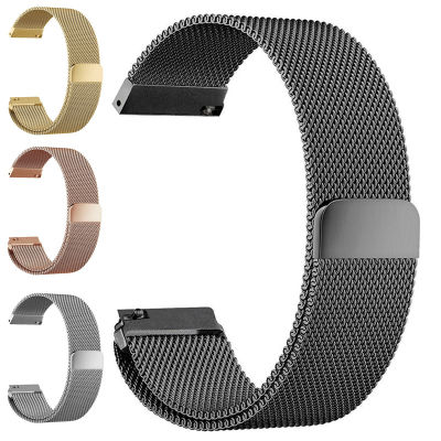 ตาข่าย Milanese ห่วง Watch Bands สำหรับ G Alaxy นาฬิกา3 4 5วง16มิลลิเมตร18มิลลิเมตร20มิลลิเมตร22มิลลิเมตร4สีสร้อยข้อมือปิดแม่เหล็กสายรัดข้อมือ