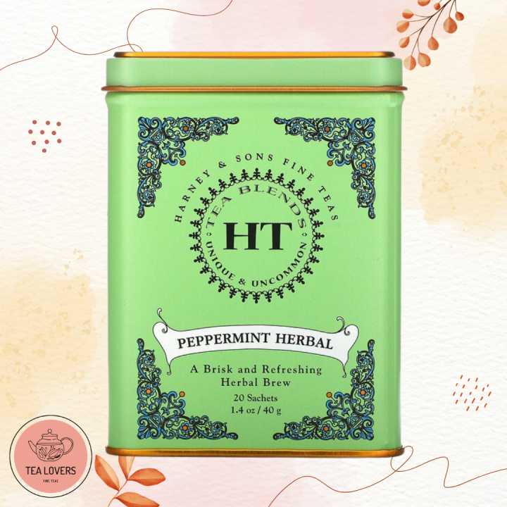 Harney & Sons Fine Teas, Peppermint Herbal (20 Sachets) HT Tin Collection Lazada
