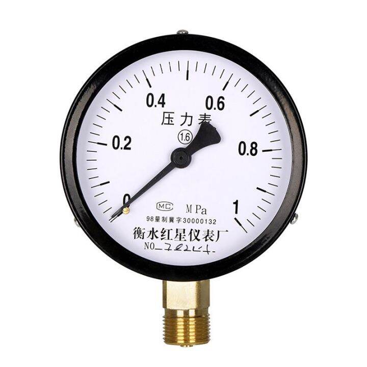 original-pressure-gauge-y100-fire-pipe-suit-water-pressure-gauge-barometer-vacuum-negative-pressure-oil-pressure-gauge-1-6-level-hydraulic