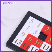 QUANSEN 1-15จำนวนสไลด์ปริศนาสมองปริศนาเกมการออกกำลังกายของเล่นการศึกษาสมอง