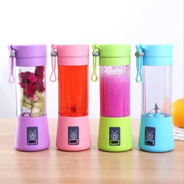 blender tumbler Electric Juicer Blender Random Color Portable And USB ...