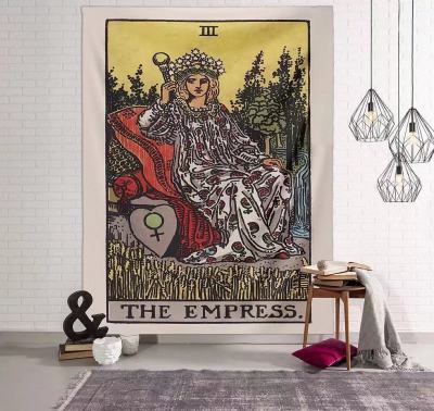 Tarot girl lion tapestry hippie witchcraft astrology psychedelic wall covering wall hanging shower curtain curtain carpet home