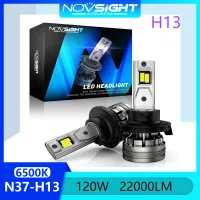 Novsight N37 H13 หลอดไฟหน้า LED 120W 22000LM 6500K Super Bright LED Light สำหรับรถไฟสูง/ไฟต่ำ Plug and Play 2 ชิ้นรับประกัน 2 ปีจัดส่งฟรี