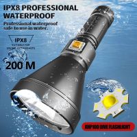 Super Bright 15000lm Scuba Diving LED Flashlight Large Cup Fixed Focus IPX8 Waterproof Underwater Dive Light use 26650 Battery Diving Flashlights