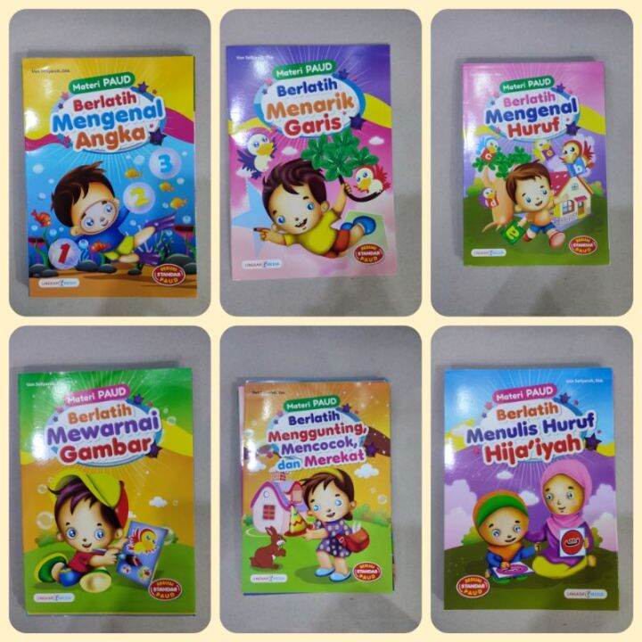 Paket 6 Buku MATERI PAUD BERLATIH UNTUK ANAK USIA PAUD & TK | Lazada ...