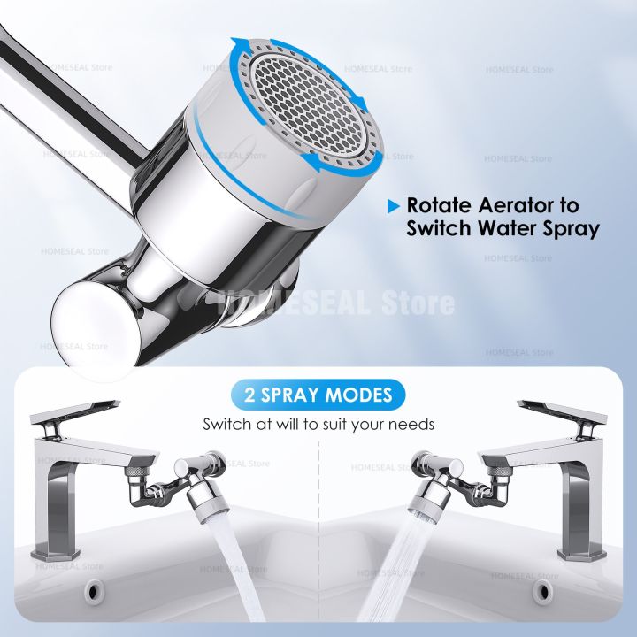 universal-1080-degree-rotatable-faucet-aerator-extender-plastic-splash-filter-faucets-bubbler-nozzle-robotic-arm-2-modes-faucet