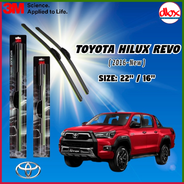 3M Wiper Blades Toyota Hilux Revo 2016 NEW (22"/16") Lazada