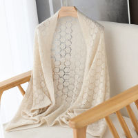 Spot New Cashmere Loose Hollow Shawl Scarf Female Solid Color Type