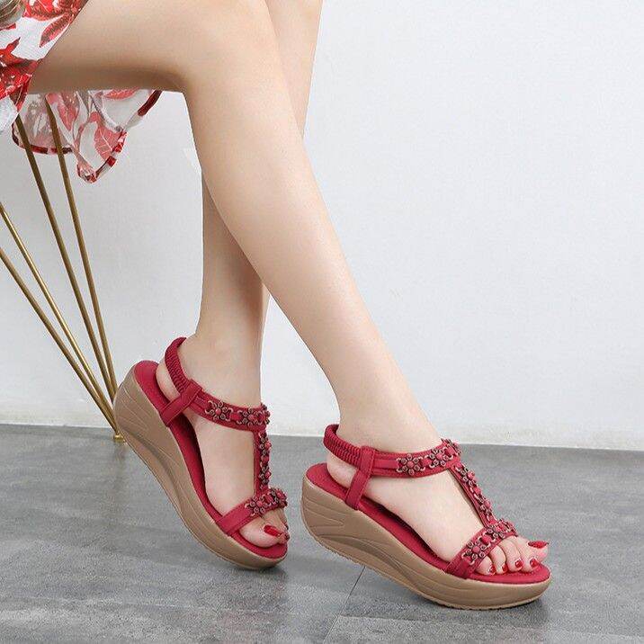 sepatu-wanita-soft-ladies-elastic-sandals-office-shoes-for-women-platforms-shoes