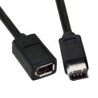 Chenyang 1394a 6Pin Male IEEE 1394 6Pin Female Firewire 400 to 400 Cable Extension Data Video Capture Card 20cm Adapters Cables