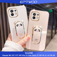 EPTWOO Xiaomi Mi 13 12T 11T 10T Pro 11 Lite Ultra 11 10 9 8 5X A2 A1 6ชิ้นน่ารักสร้างสรรค์เคสโทรศัพท์มีขาตั้งซิลิโคนเคสโทรศัพท์หลังซิลิโคนนิ่มชุบสำหรับผู้ชายและผู้หญิง MM-05