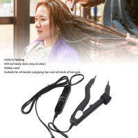 Hair EXTENSION เครื่องมือปรับอุณหภูมิ FUSION ความร้อนเหล็ก Connector Wand สำหรับ Keratin Bonded Hair สีดำ