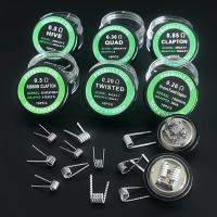 50Pcs30Pcs20Pcs10Pcs DL RDL Fused Clapton Coil A1SS316L ID3.0 Prebuilt Coils Premade Twisted ความต้านทานความร้อนลวด Twisted