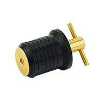 ☞✙ Marine Boat Garboard DrainTwist Plug Drainer Stopper Thread Bung for 1 inch Hole -Brass amp; Rubber