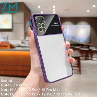 YiaMia เคสโทรศัพท์แฟชั่นสำหรับ Redmi Note 8 / 8 Pro / 9/10S / 10 Pro / 10 Pro Max/ 11 / 11S / 11 Pro / 12 Pro / 12 Pro Plus/ 12ฟิล์มกล้องกันฝุ่นเคลือบด้วยไฟฟ้าสุดหรูหน้าต่างขนาดใหญ่ฝาครอบโทรศัพท์เนื้อนิ่ม TPU