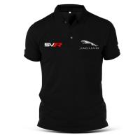 Jaguar POLO Sports Cars Collar T-Shirt Polo Shirt Cotton Print Large Men tshirt