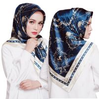 New Hangzhou Silk Hijab Scarf Fashion Malaysian Tudung Bawal Chinese Floral Design