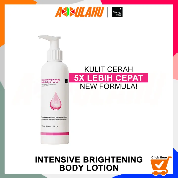 BEAUDELAB INTENSIVE BRIGHTENING BODY LOTION + AHA PENCERAH KULIT