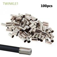 Twinkle1 ปลอกโลหะสีเงินสําหรับสายเบรครถจักรยานเสือภูเขา 5X10 มม . 100 ชิ้น 5211028♤✺