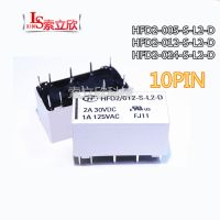 รีเลย์ Hfd2-005-S-L2-D รีเลย์ใหม่5ชิ้น/ล็อต Hfd2 Hfd2-012-S-L2-D Hfd2-024-S-L2555 L2 024 S 5V 12vdc 24V รีเลย์สัญญาณ10pin ขดลวดคู่