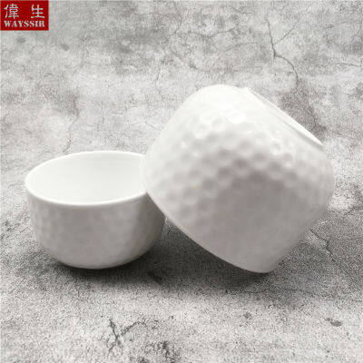 Hammer Eye Super White Porcelain Round Salad Bowl Household Fruit Soup Rice Bowl Restaurant Dinner Tableware Ceramics Ball Dish