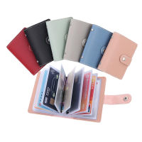 26 Card Slots PU Leather Women Credit Card Wallet Fashion Cute Cards Holder Candy Color Korean Wallet for Cards Card Holder