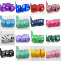 5Yards 1" (25mm) Grosgrain Ribbon Printing Polka Dots Hair Bow Wedding Christmas Decoration Polyester Ribbon DIY Sewing Gift Wrapping  Bags