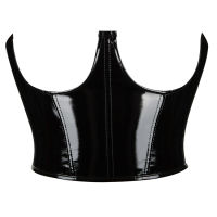 ผู้หญิง underbust รัดตัวเปิดหน้าอกลูกไม้ขึ้น bustier ด้านบนเซ็กซี่ C orsets ผูกเข็มขัดเอว