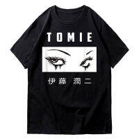 [Fashion] Tomie Junji Ito Bleeding Eyes Funny Men T-Shirt Anime Tees Man Pure Cotton Tops Short Sleeve New Black Casual Loose Tshirt Large Size XS-4XL-5XL-6XL