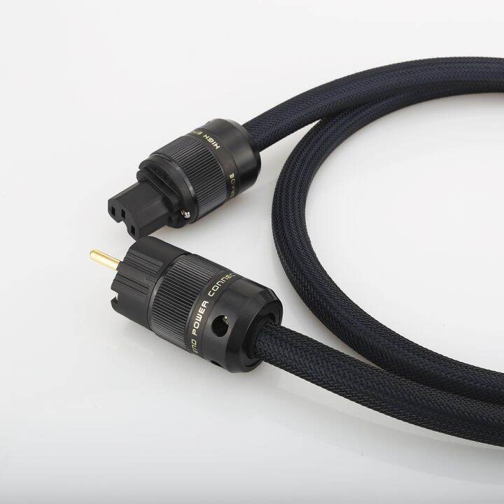 【cw】 Audiocrast P110 Silver Plated Audiophile AC Power Cable Pure Black